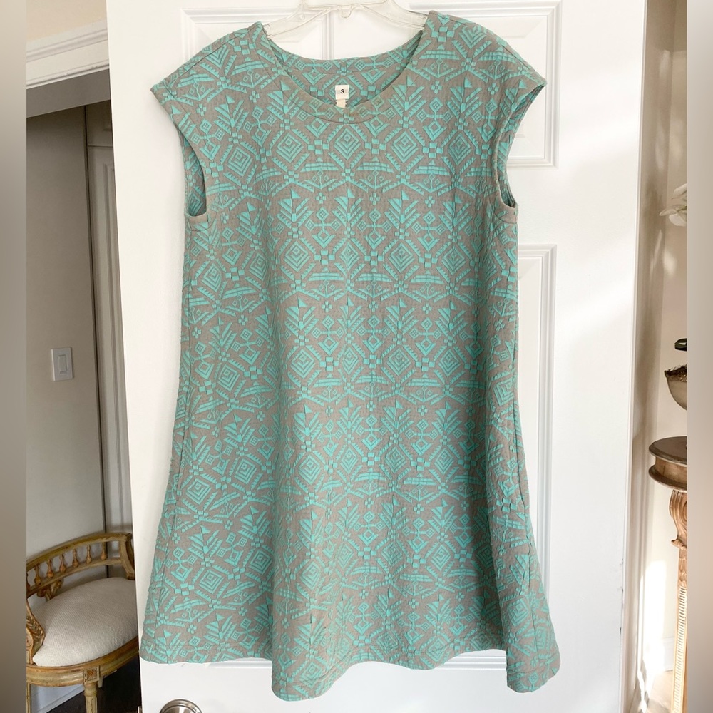 Uncle Frank Teal and Gray Knit Dress
